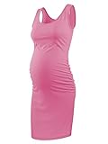 Product Image of the Liu & Qu Women's Maternity Sleeveless Tank Dresses Side Ruching Bodycon Dress...