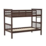 Product Image of the Walker Edison Resende Mission Style Solid Wood Twin over Twin Bunk Bed, Twin...