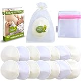 Product Image of the M&Y Bamboo Nursing Pads (14 Washable Pads + 3 Bonuses), Leak-Proof, Extra-Soft,...