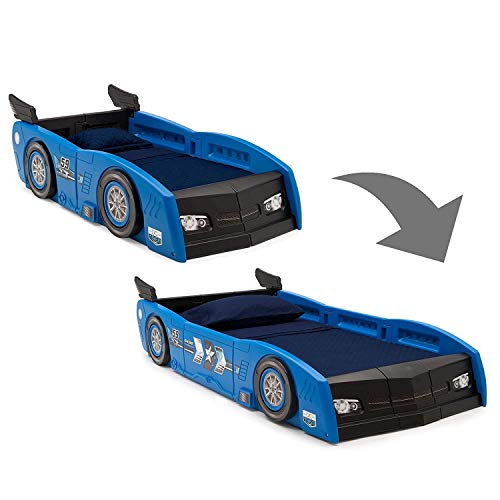 Product Image of the Delta Children Grand Prix Race Car Toddler & Twin Bed - Made in USA, Blue