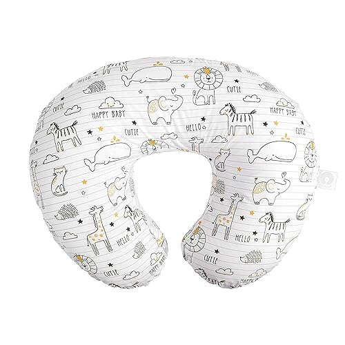 Product Image of the Boppy Nursing Pillow Original Support, White and Gold Notebook, Ergonomic...