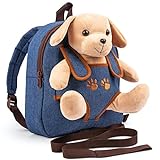 Product Image of the Cute Dog Toy Toddler Backpack with Leash – Kids Stuffed Animal Toy Backpack...