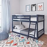 Product Image of the Max & Lily Twin Over Twin Low Bunk Bed with Ladder, Wooden Bunk beds with 14”...