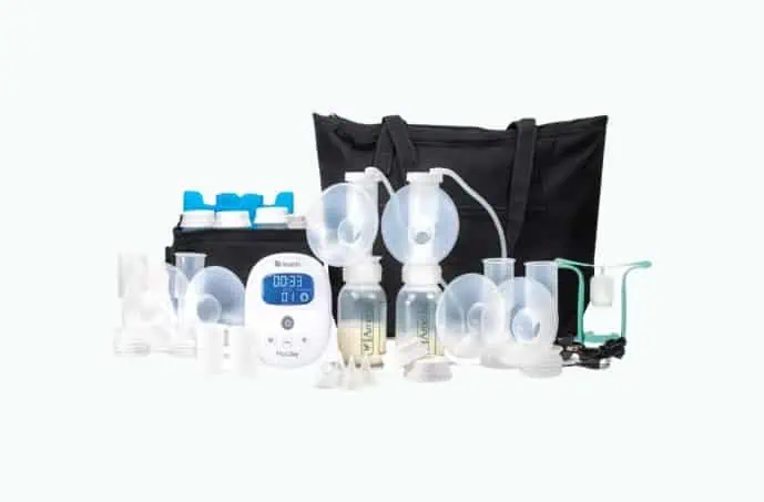 Product Image of the Ameda MYA Joy Double Electric Breast Pump + Breast Pump Bag + Manual Breast Pump...