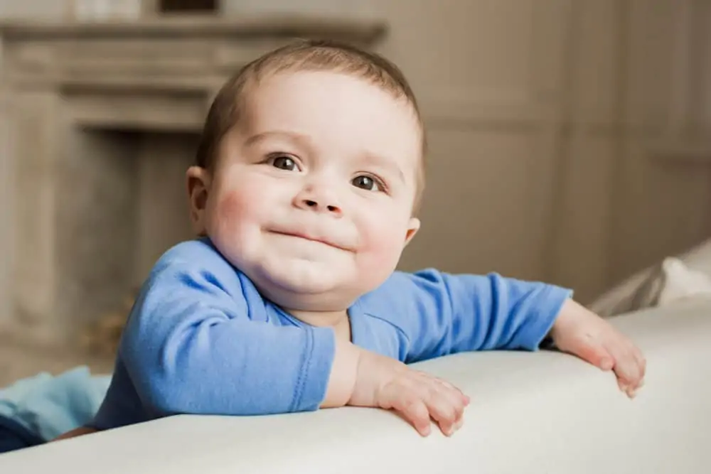 Cute smiling baby boy