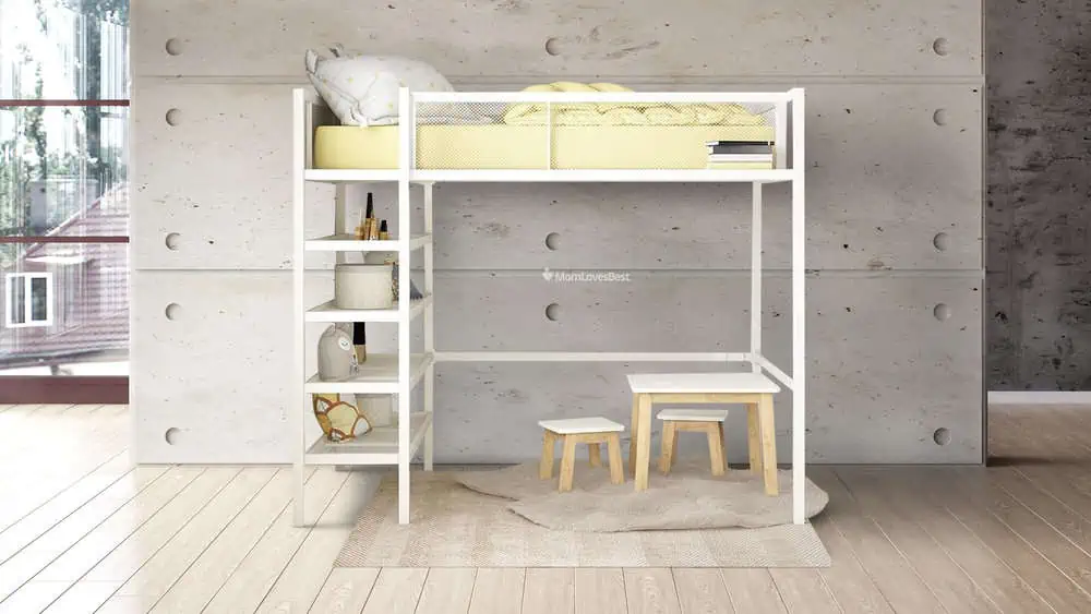 Photo of the DHP Tiffany White Loft Bed