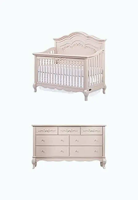 Product Image of the Evolur Aurora Crib and Dresser Set