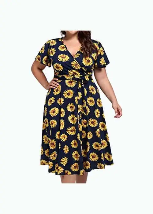 Product Image of the Kissmay V-Neck Coctail Midi Dress