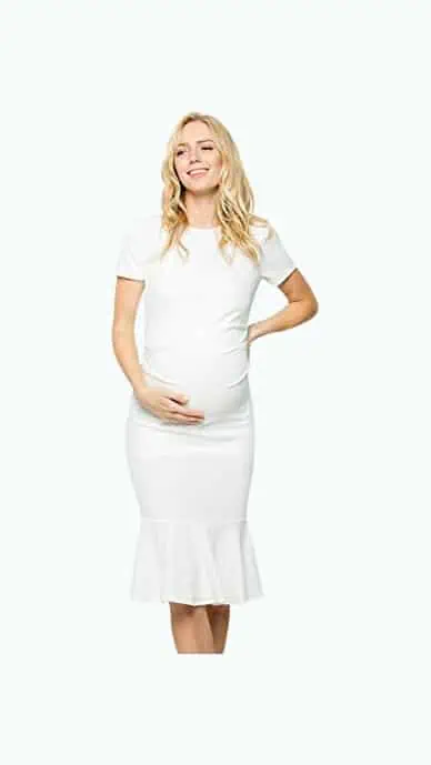 Product Image of the My Bump Mermaid Hemmed Midi Dress