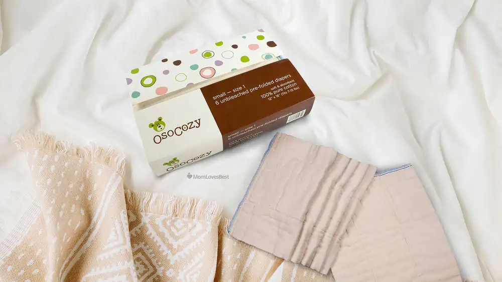 Photo of the OsoCozy Unbleached Prefold Cloth Diapers